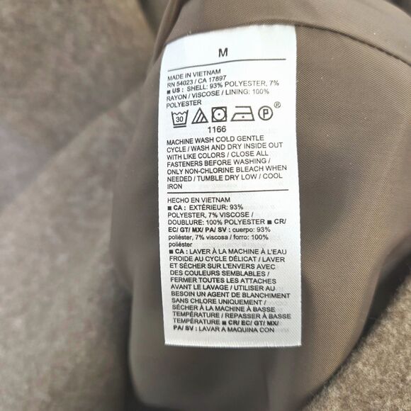 Old Navy Oversized Double-Breasted Pea Coat Women's M Sierra Oak (Lt Tan) NWT - Picture 6 of 8